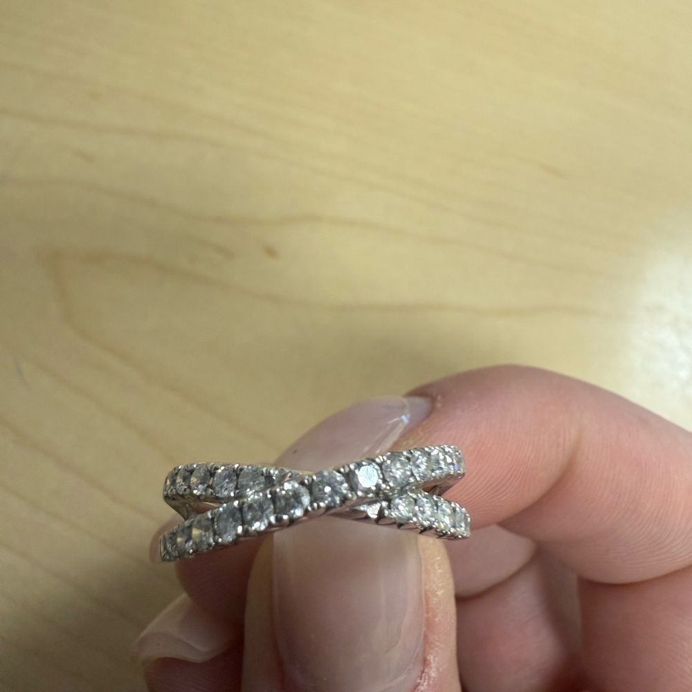 3/4 ct tw diamond ring in 14k white gold